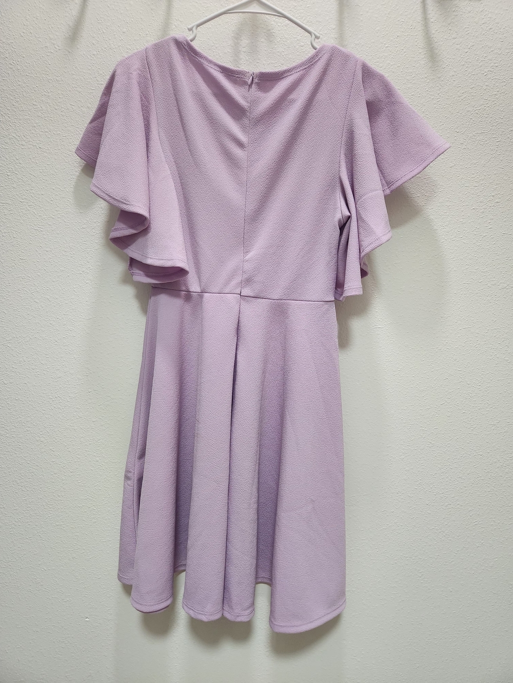 Lavender Ruffle Sleeve Mini Dress - Picture 3 of 5